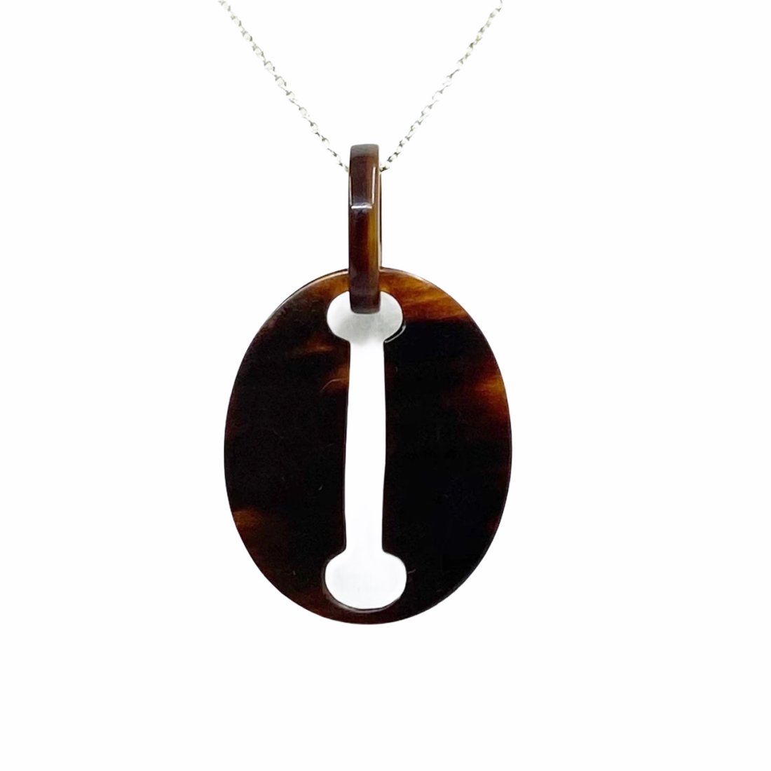 Art Deco tortoise shell mariner celluloid link pendant (1 of 5)