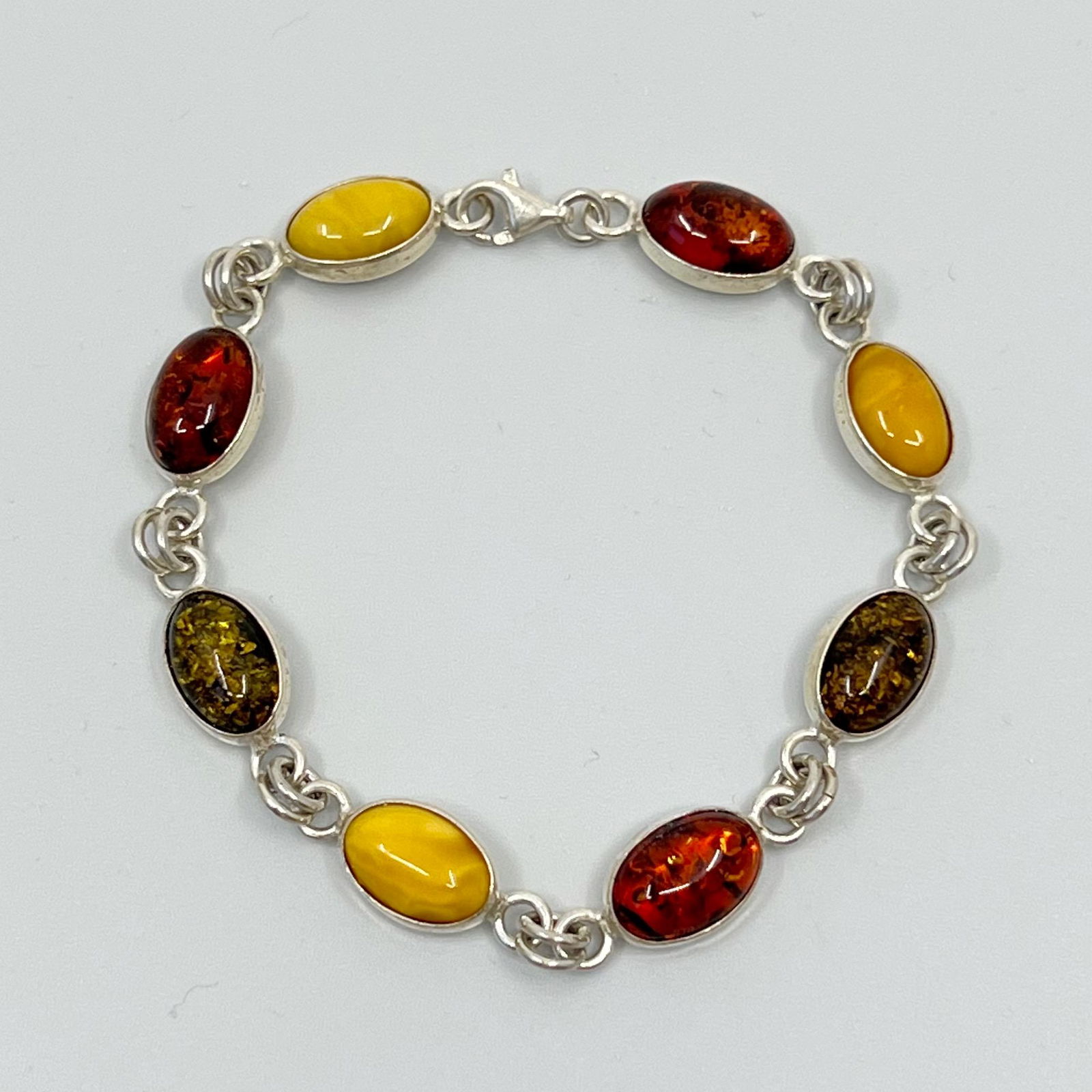Sterling silver amber bracelet (1 of 3)