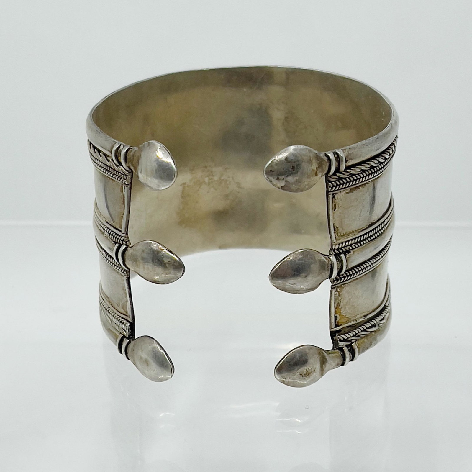 TURKMEN TRIBAL sterling silver cuff bracelet (1 of 6)