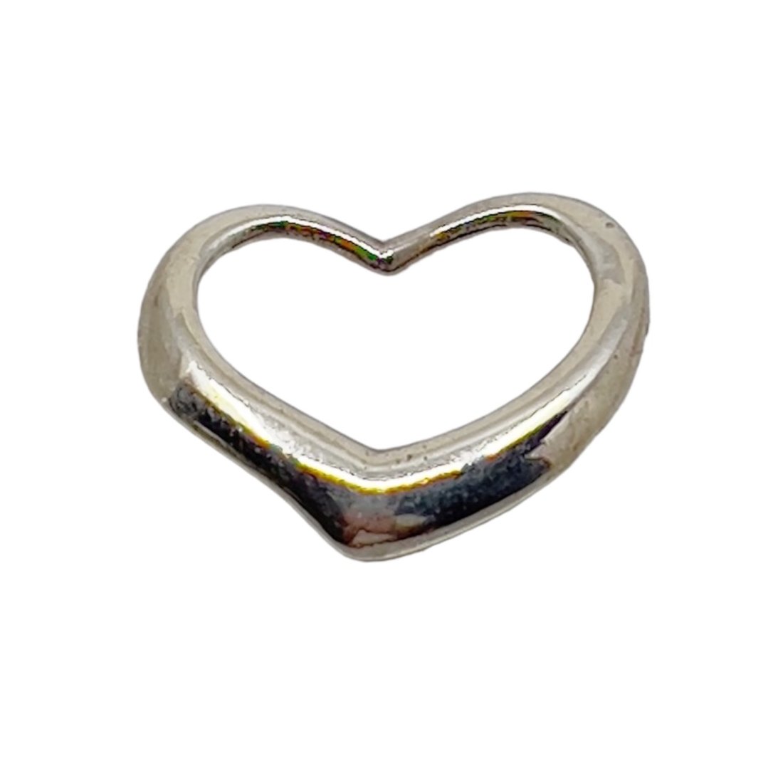 sterling silver open heart pendant: Measures: 5/8" Long by 3/4" Wide Signed: 925 Condition: Like New SKU-478