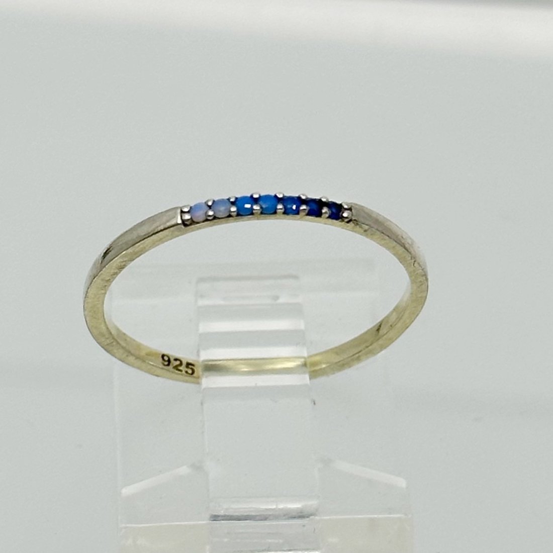Gold Vermeil Sterling silver sapphire band ring (1 of 3)