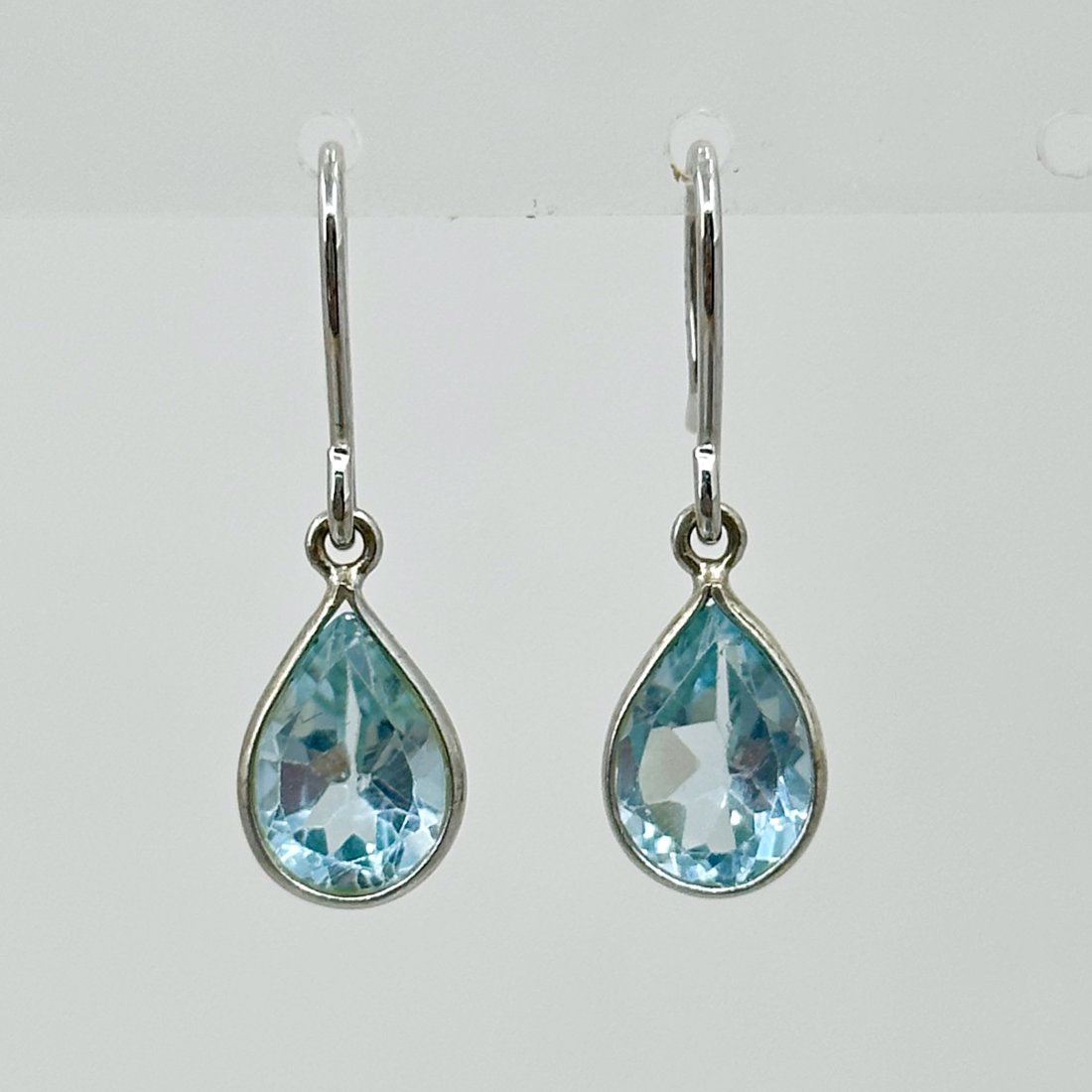 Sterling silver blue topaz earrings (1 of 3)