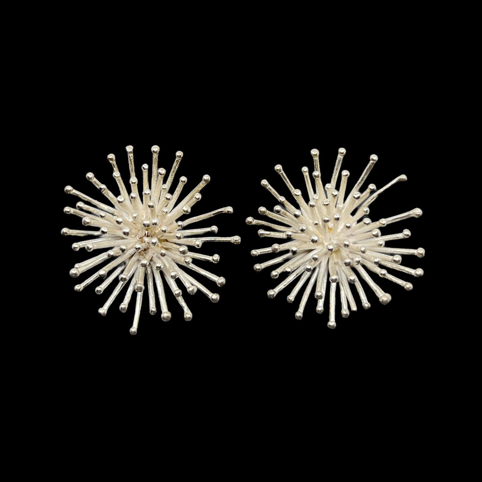 Hand Crafted sterling silver burst wire earrings (1 of 4)
