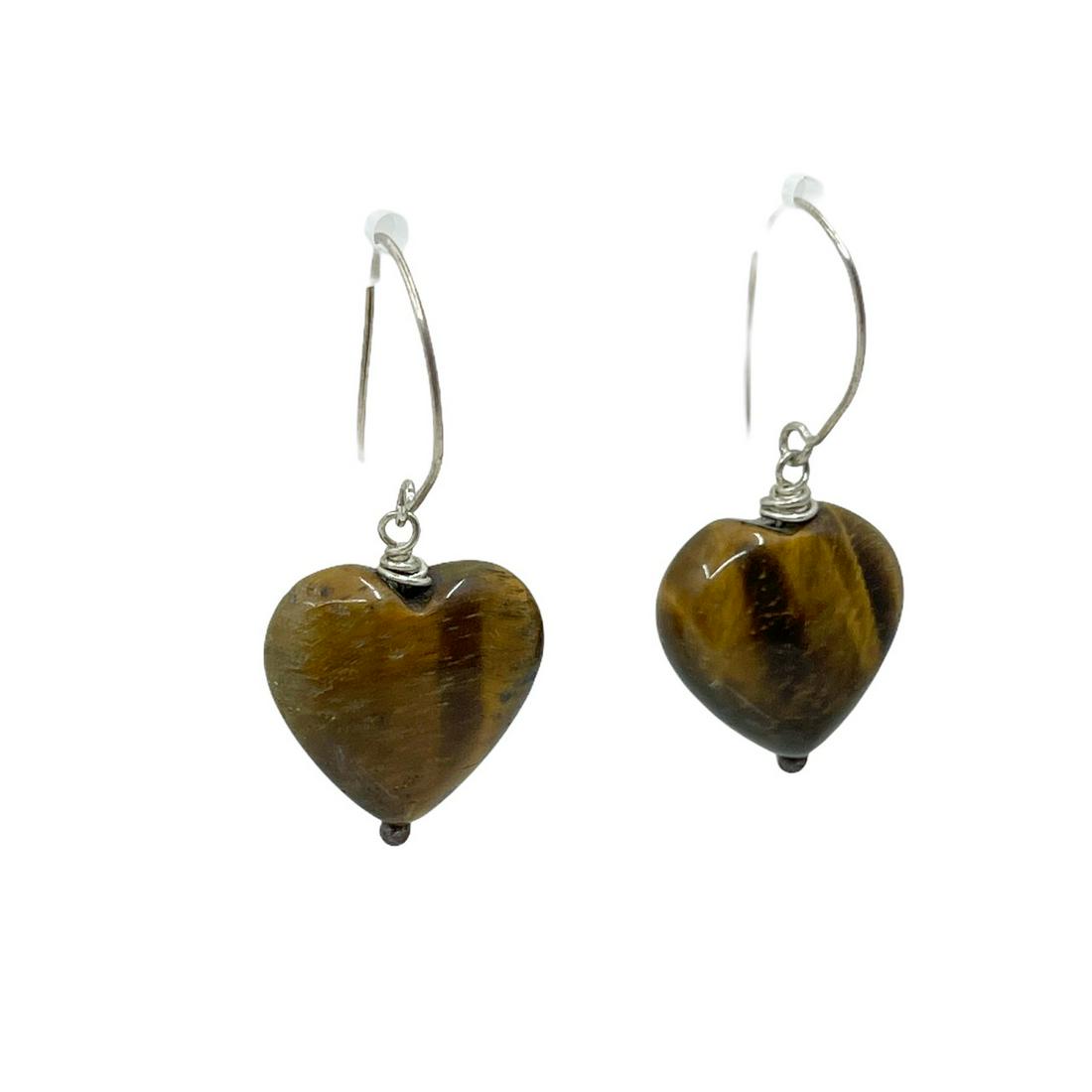 sterling silver tiger eye earrings (1 of 2)