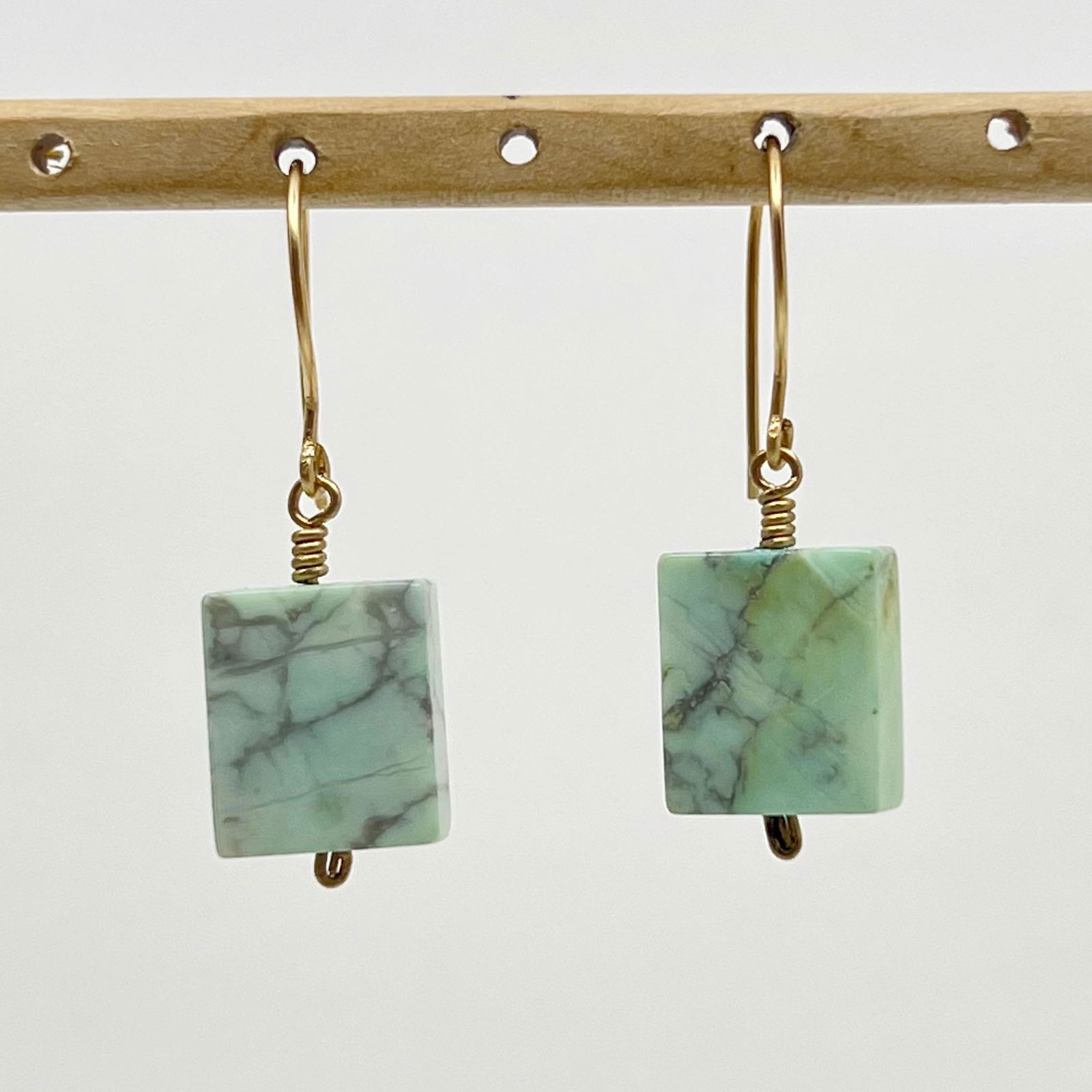 14k gold filled chrysocolla earrings (1 of 2)