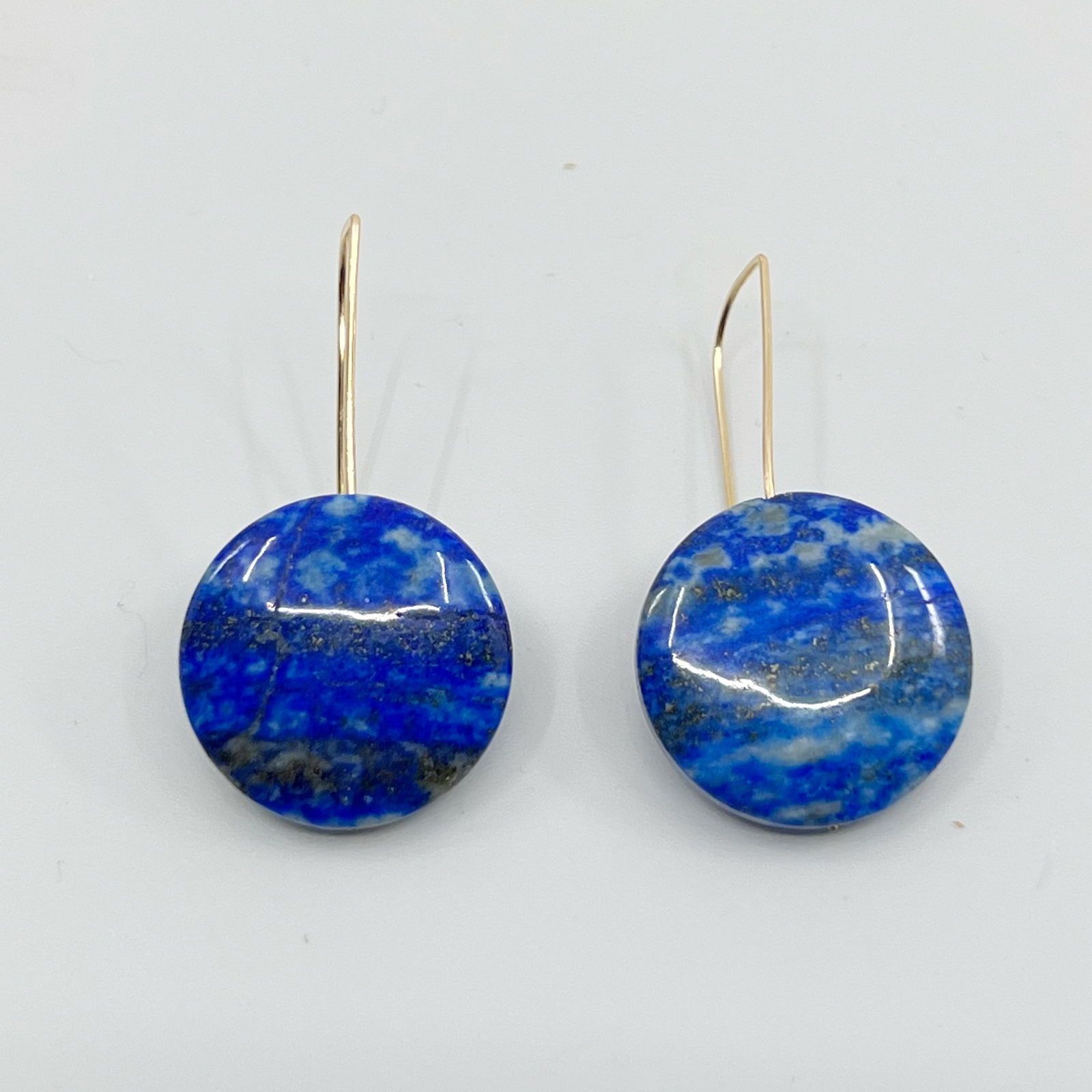Hand Made 14k gold filled lapis lazuli earrings (1 of 3)