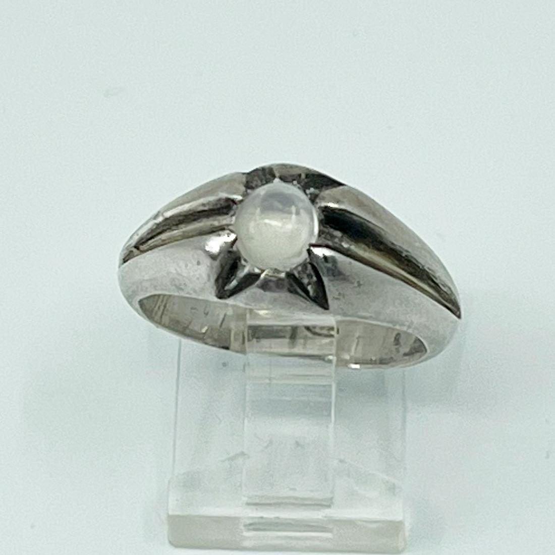 sterling silver moonstone gypsy ring (1 of 4)