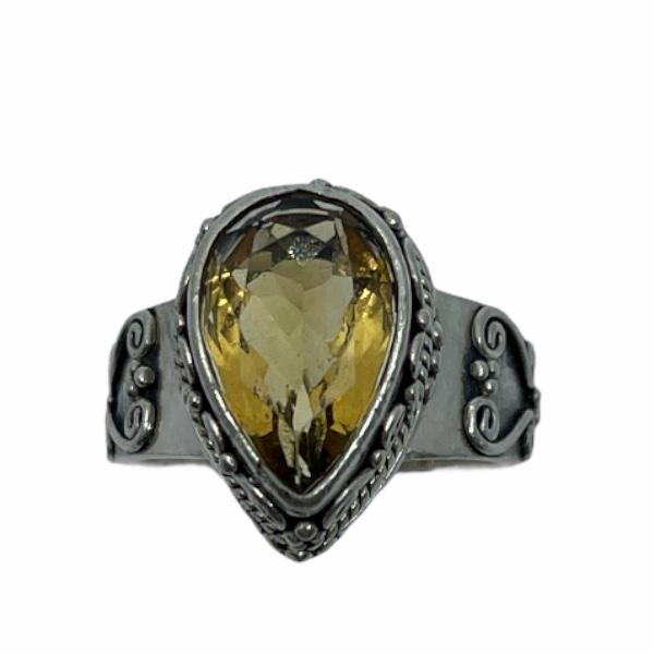 sterling silver citrine ring (1 of 3)