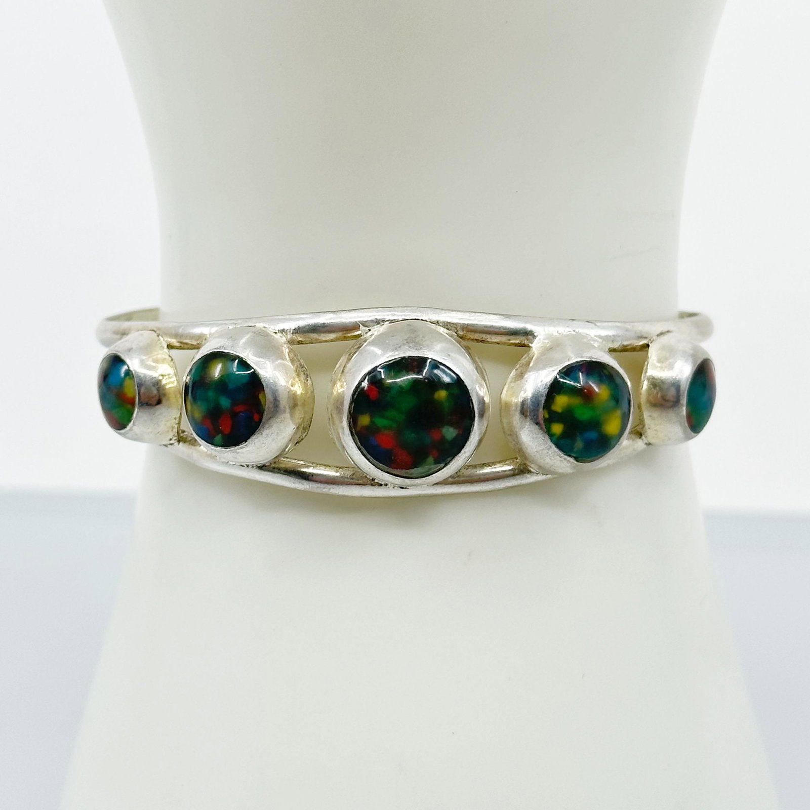 Mexico alpaca acrylic cuff bracelet (1 of 4)