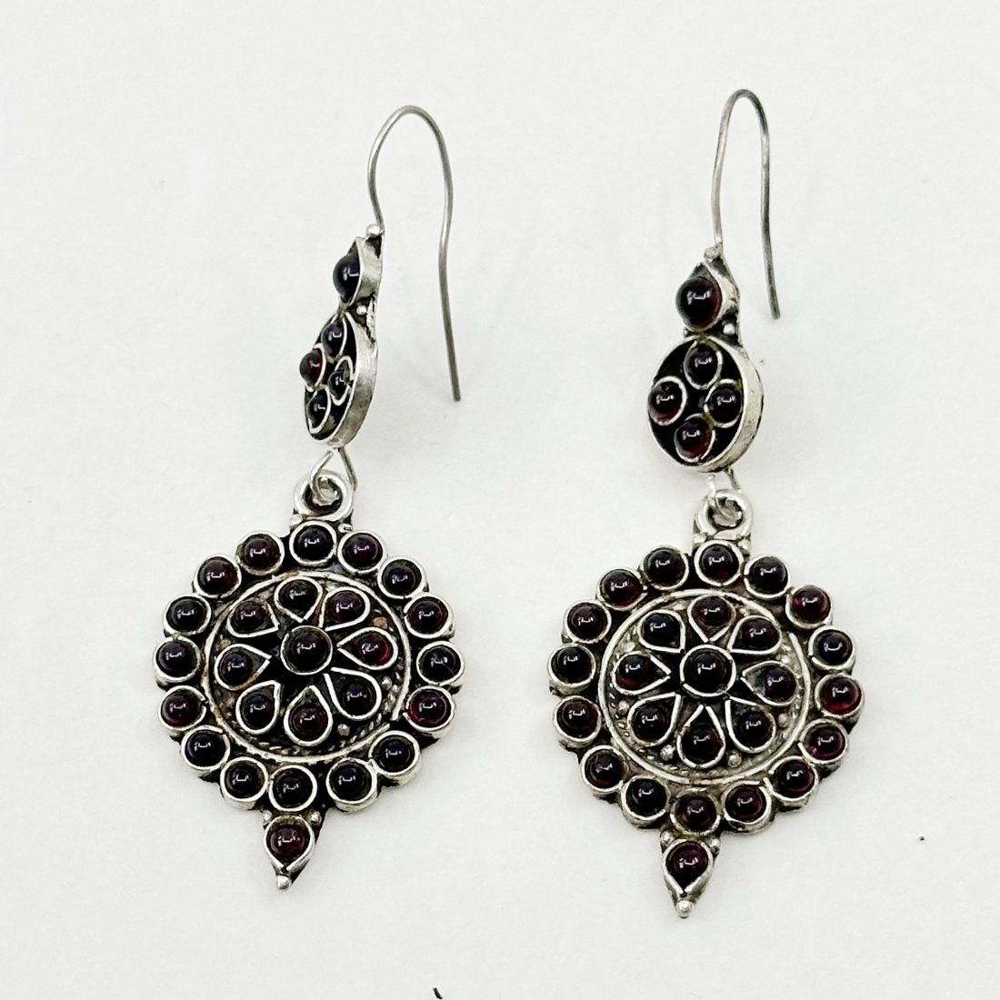 Sterling silver Garnet earrings (1 of 3)