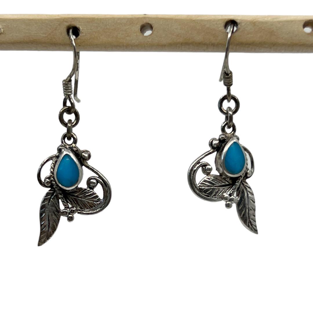Zuni Sterling silver turquoise earrings (1 of 2)