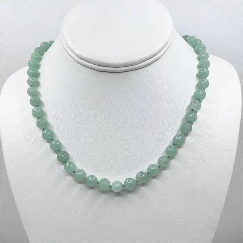 Les Bernard glass jadeite bead necklace (1 of 5)