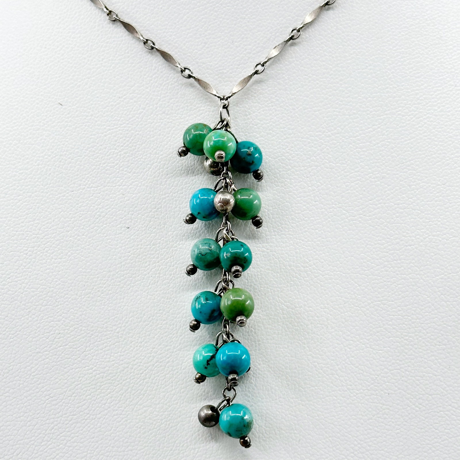 Sterling silver turquoise necklace (1 of 3)