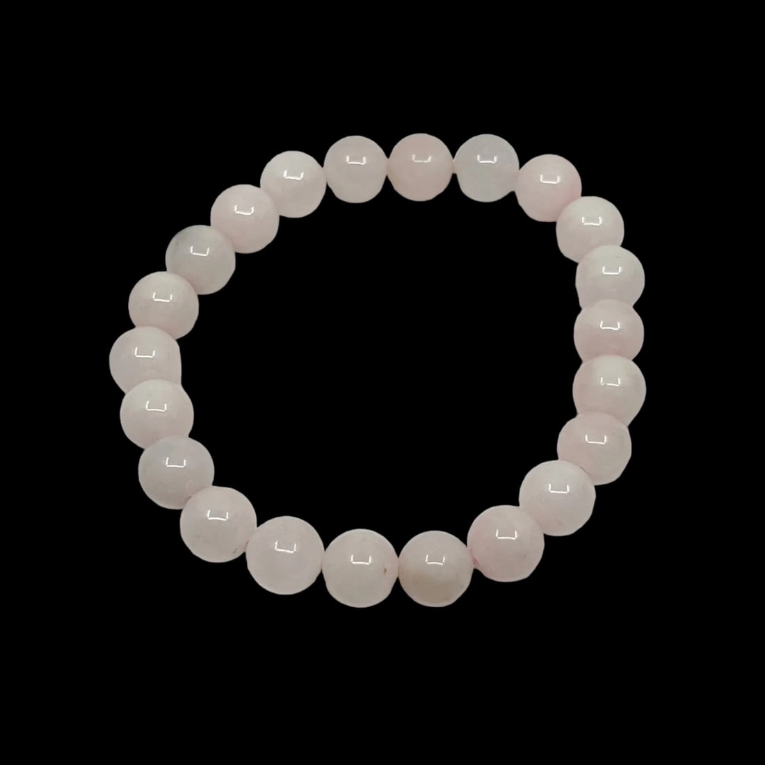 9mm rose quartz bead bracelet (1 of 3)