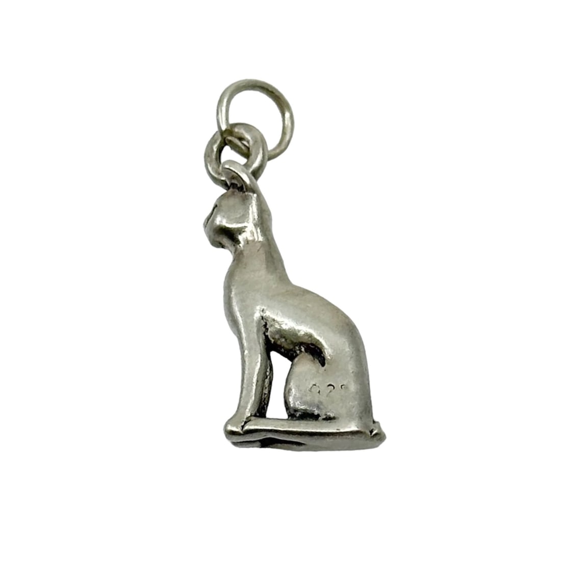 Egyptian sterling silver Bastet cat charm pendant (1 of 3)