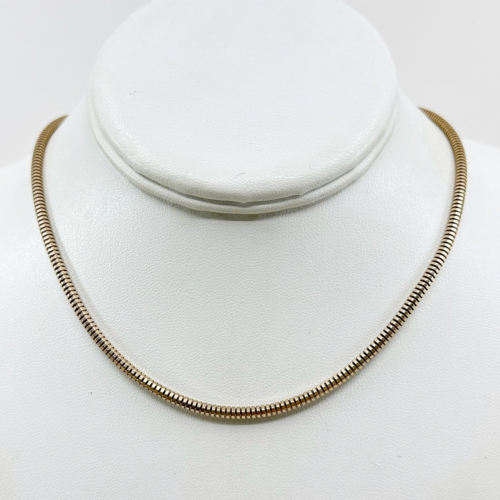 Milor rose Gold vermeil sterling silver round snake chain necklace (1 of 2)
