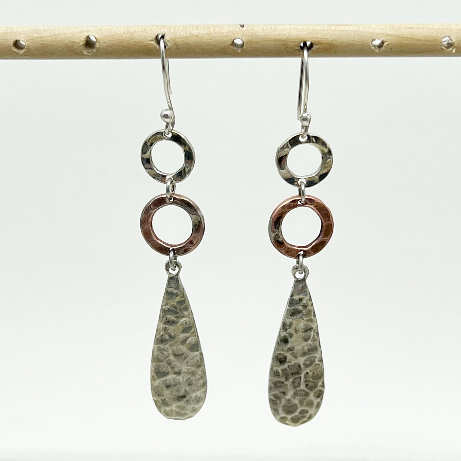 Mexican sterling silver & Copper earrings SKU-27 (1 of 2)