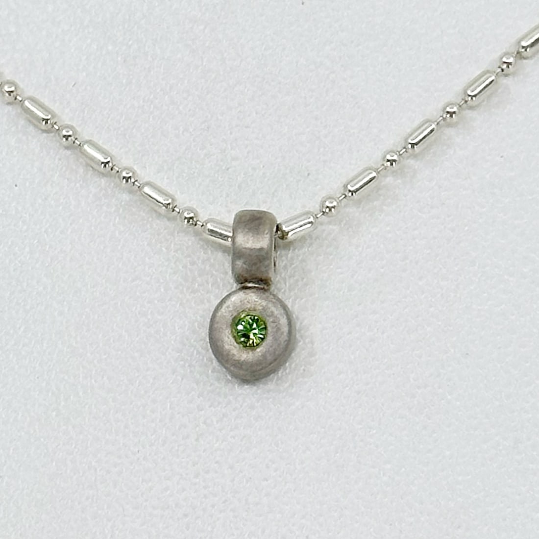 Sterling silver peridot pendant necklace SKU-266 (1 of 2)