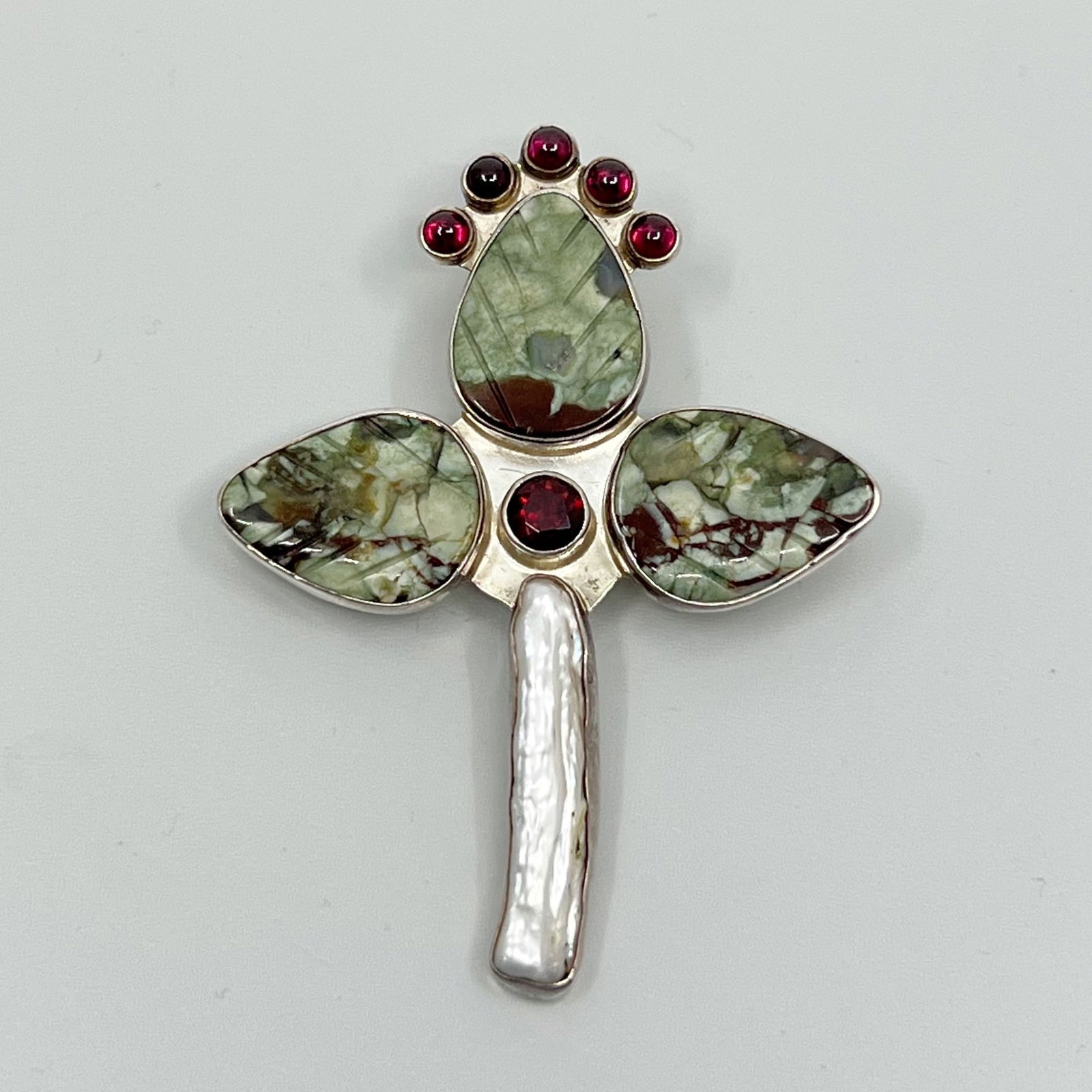 The Dreamer sterling silver gemstone brooch SKU-309 (1 of 3)