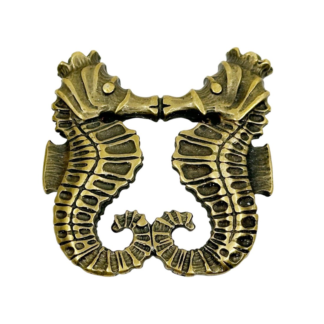 Vintage Brass Seahorse Belt Buckle SKU-1965: measures: 1 7/8" long by 2" wide in very good condition SKU-1965
