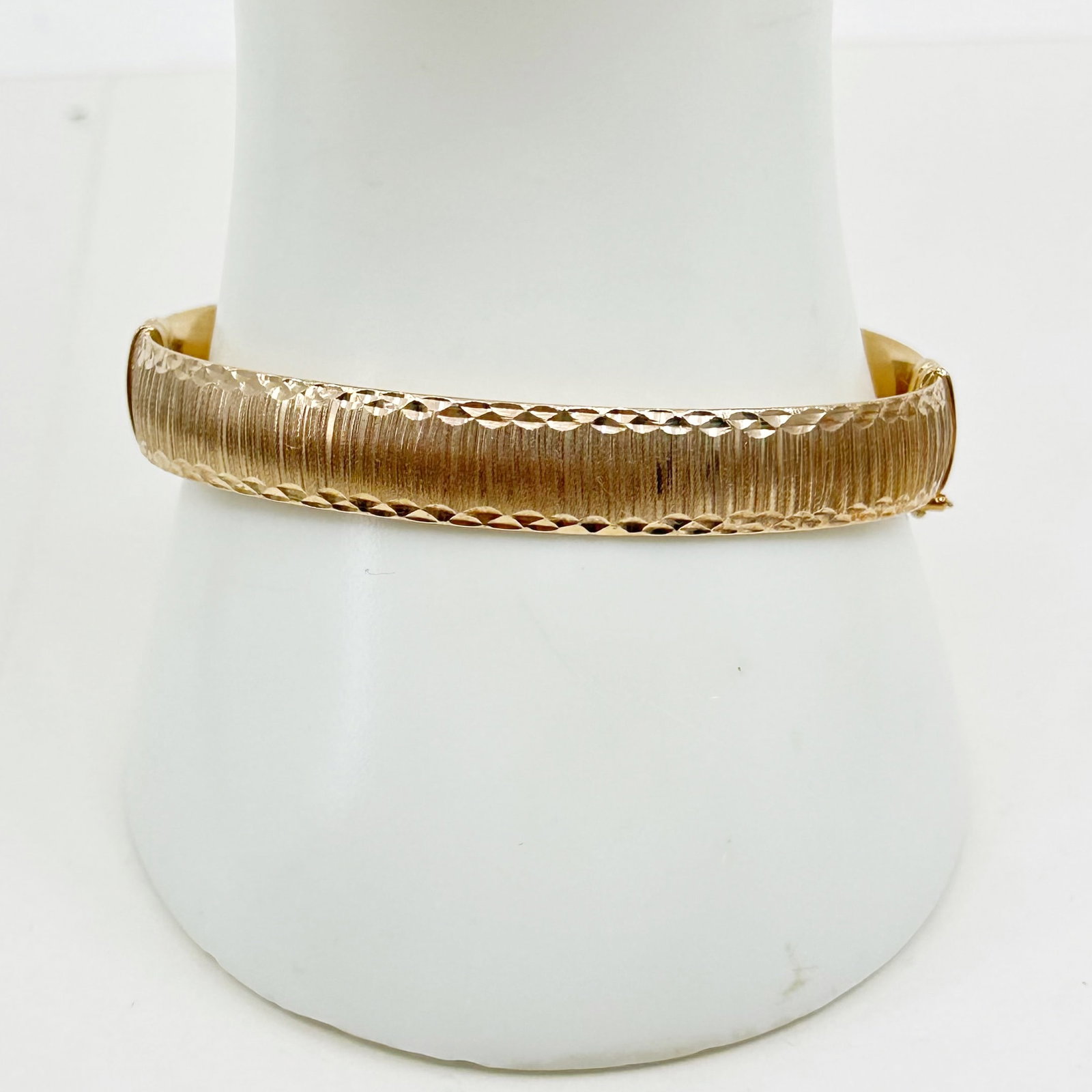 Milor Rose Gold vermeil Sterling silver hinged bangle bracelet SKU-1406 (1 of 4)