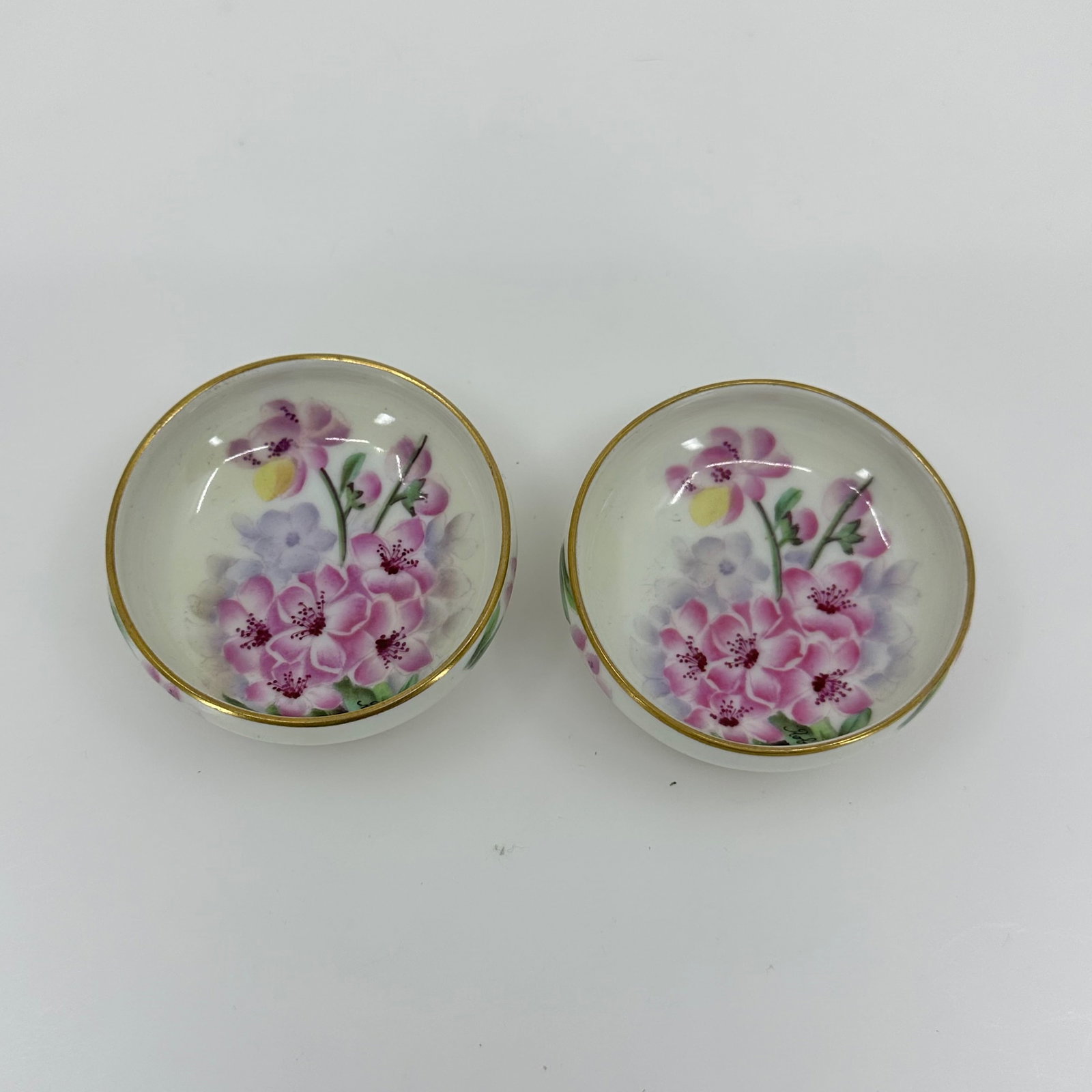 2 Limoges hand painted porcelain trinket dish set SKU-1724 (1 of 5)