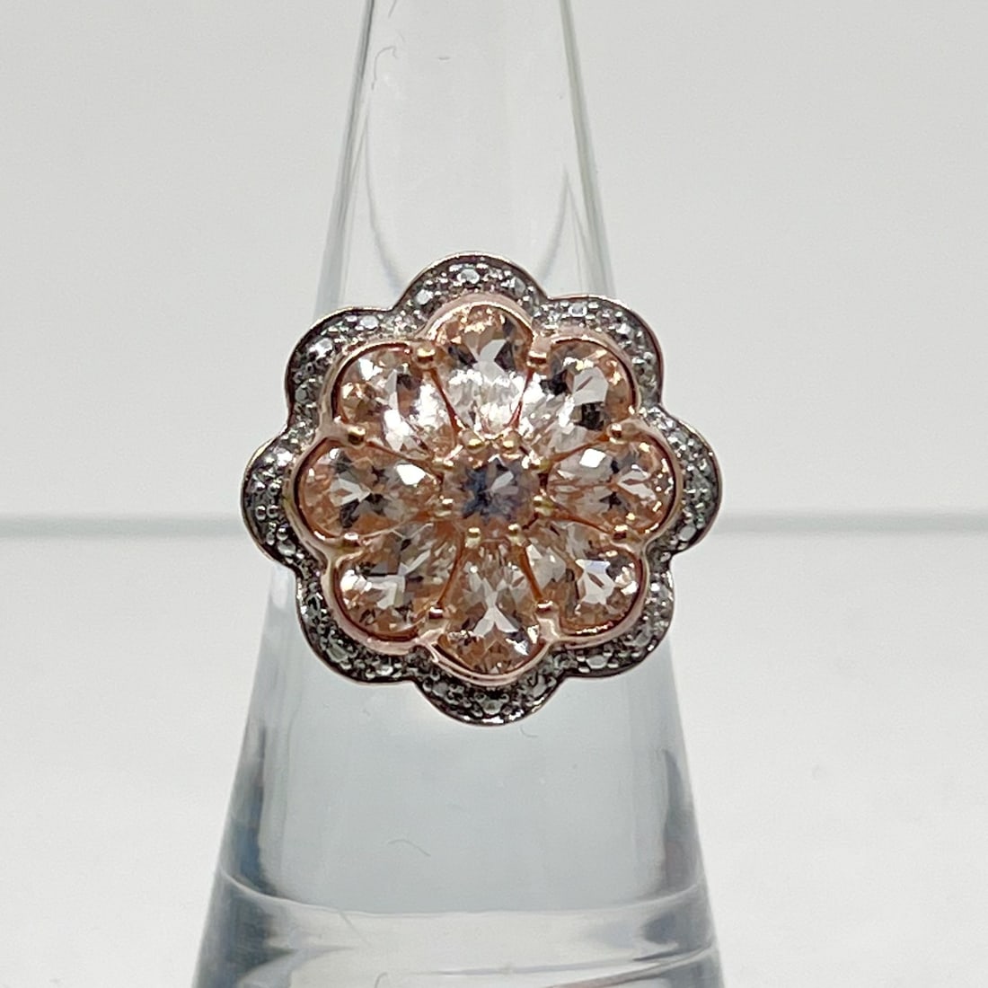 Rose Gold Vermeil sterling silver cubic zirconia ring SKU-332 (1 of 3)
