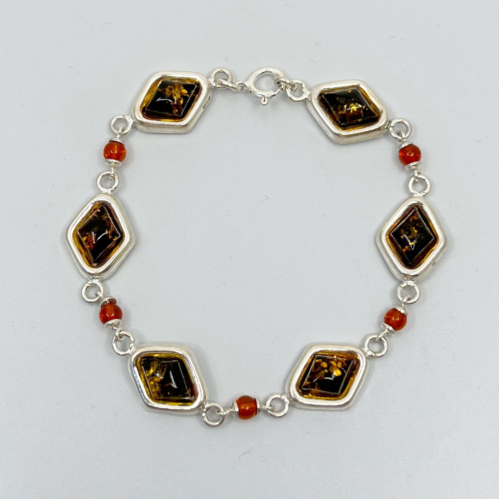 Sterling silver amber bracelet SKU-435 (1 of 3)