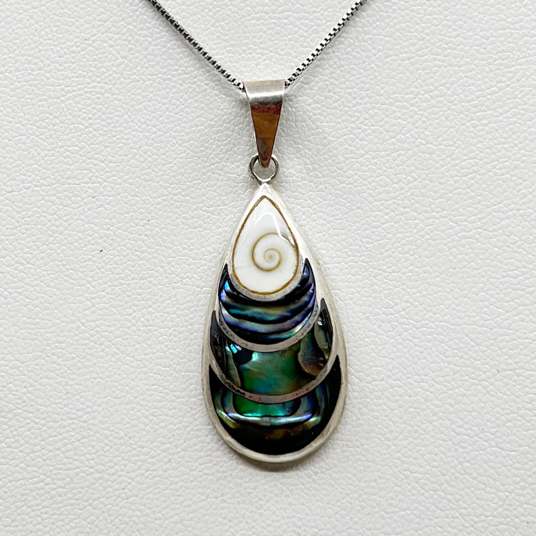 Sterling silver abalone & shell pendant SKU-457 (1 of 3)