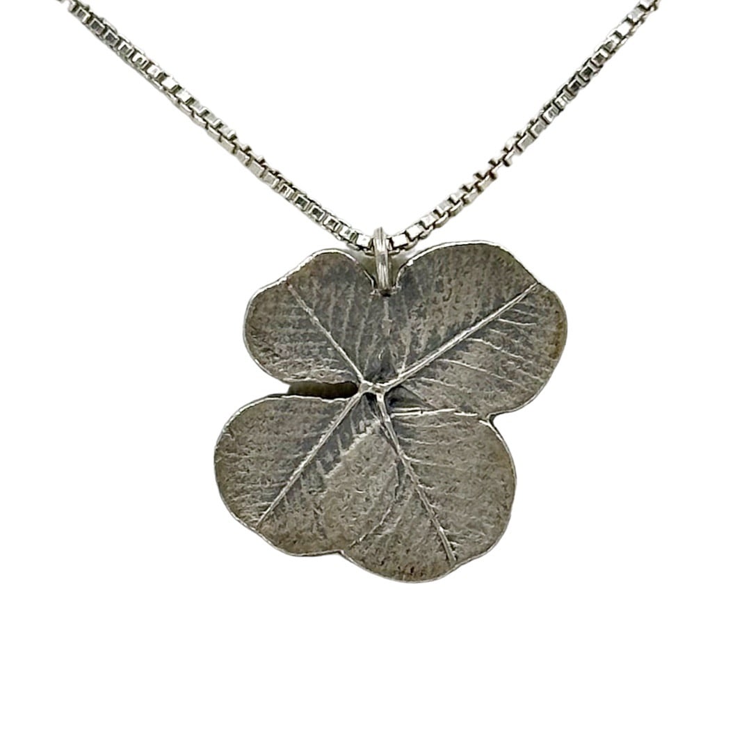 Sterling silver four leaf clover necklace SKU-784 (1 of 2)