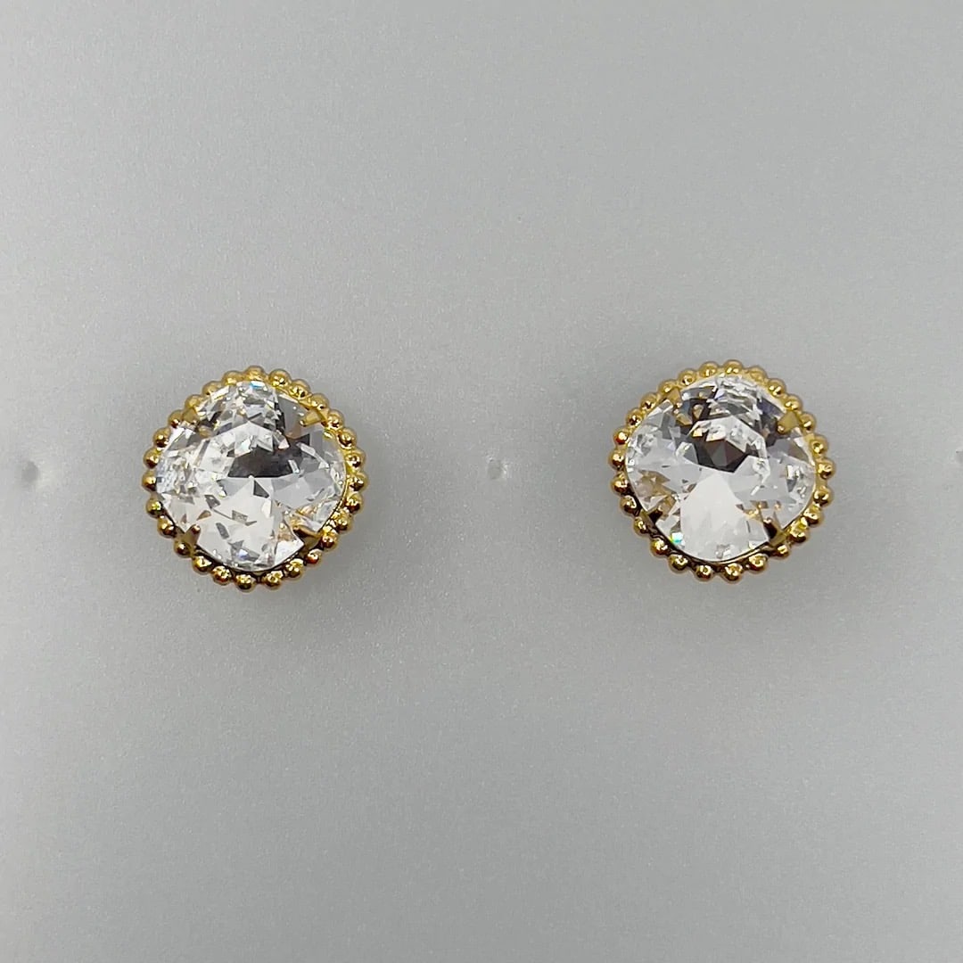 SORRELLI gold tone rhinestone earrings SKU-1756 (1 of 5)