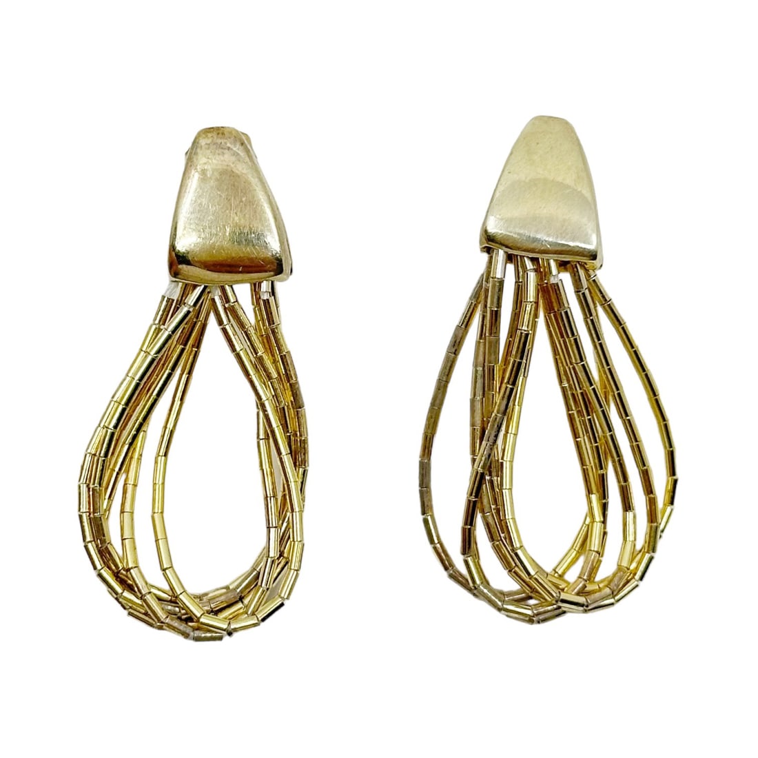 Shube's Manufacturing Inc gold vermeil Sterling silver drop earrings SKU-459 (1 of 3)