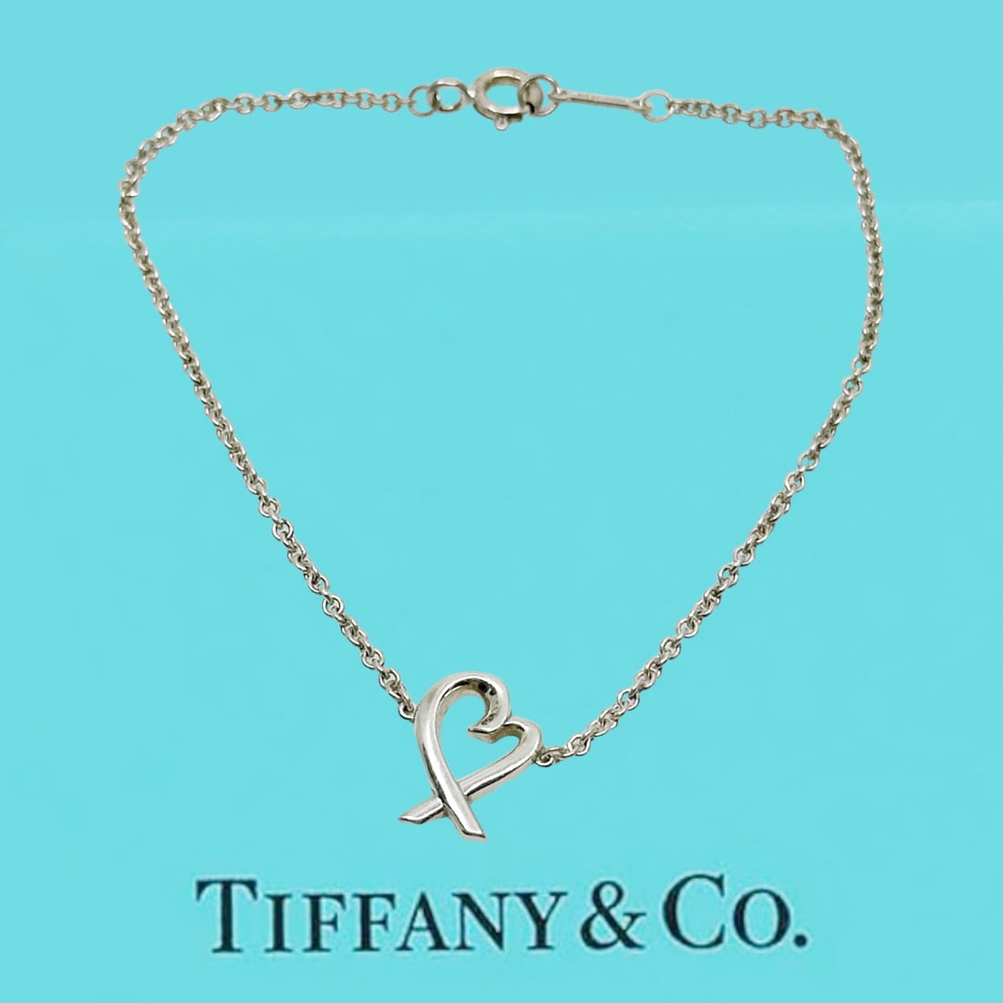 Tiffany & Co Paloma Picasso sterling silver loving heart bracelet SKU-1091 (1 of 8)