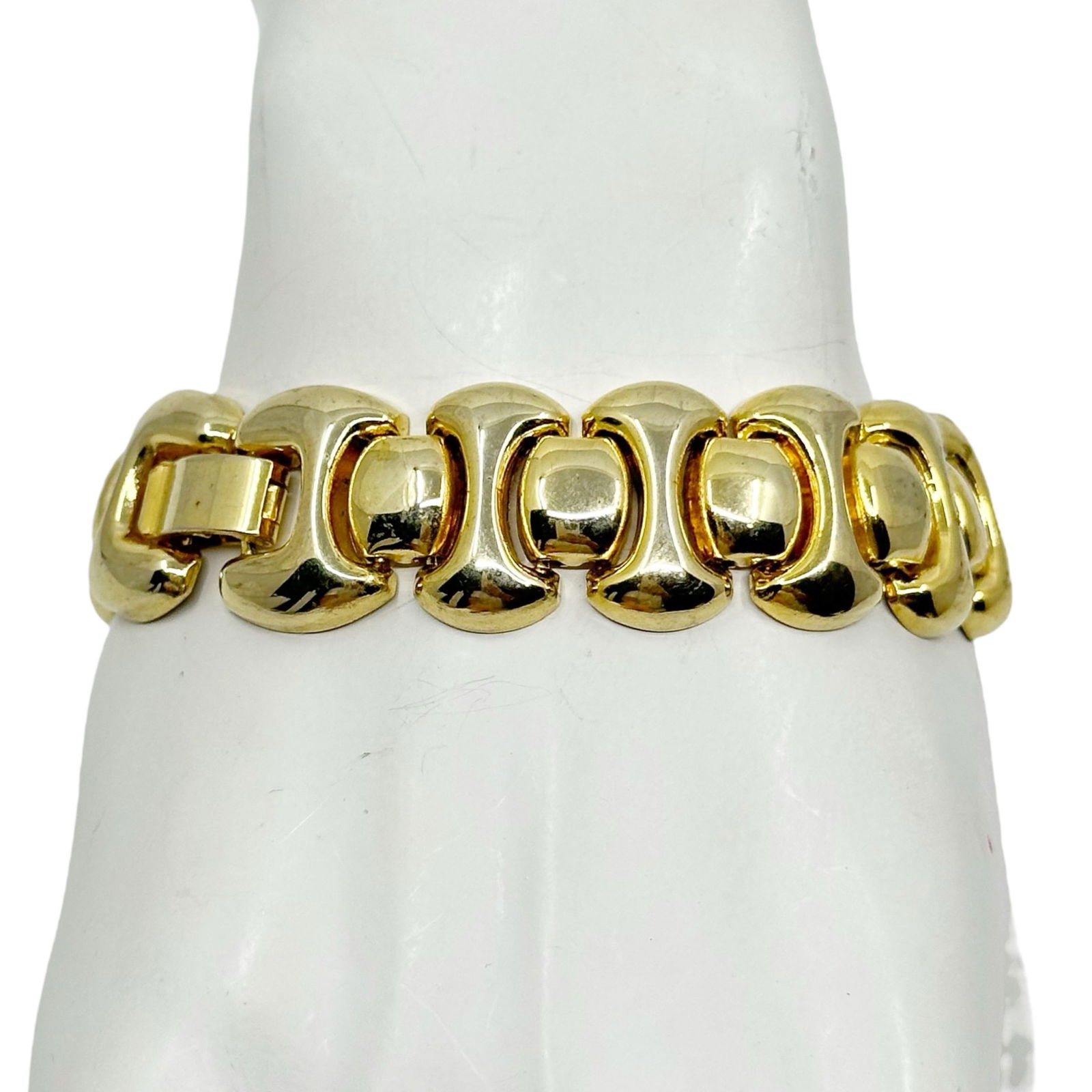 Gold tone link bracelet SKU-1909 (1 of 6)