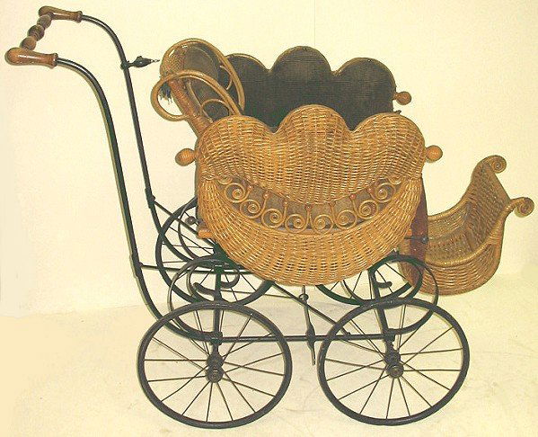 heywood wakefield wicker baby carriage