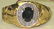 559: Chunky 10kt Gold Estate Ring w Diamonds & Onyx? - 2