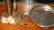 157: Antique Balance Scale in Wood & Glass Case Microid - 6