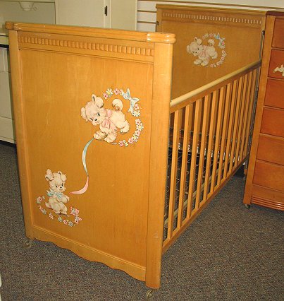 vintage baby crib