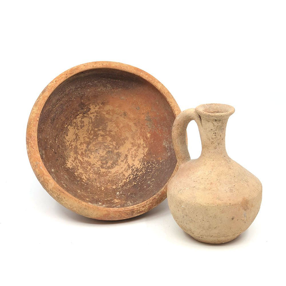 Two Roman pottery vessels, ca. 1st century AD (1 of 2)