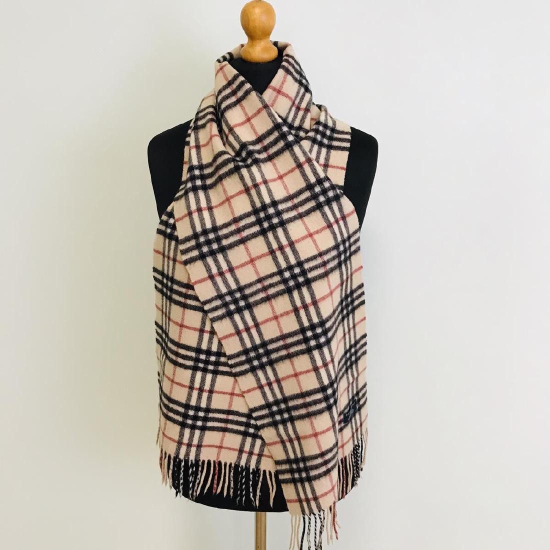 Vintage Burberry 100% Cashmere Scarf (1 of 7)