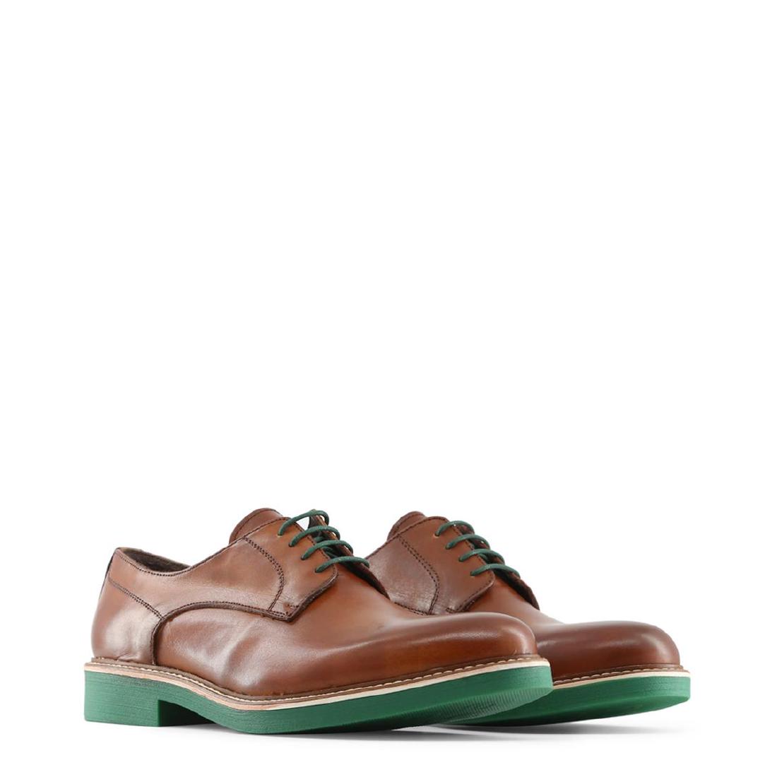 Men's 100% Leather Italian Shoes Size EUR 43 US 10 Made: EUR 43 US 10 - 100% GENUINE LEATHER - inside: leather - insole: leather - sole: rubber Man shoes with laces - Spring/Summer Collection - 100% MADE IN ITALY