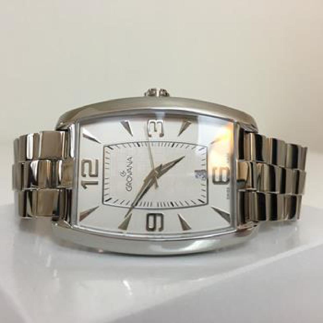 GROVANA Men's Swiss Made Watch: Mechanism - RHQ 715/6S Glass - Sapphire, has a very high scratch resistance. Waterproof - 30m / 3ATM, you can take a shower, swim in the pool, do not press the buttons under the water. Size/Dimension: