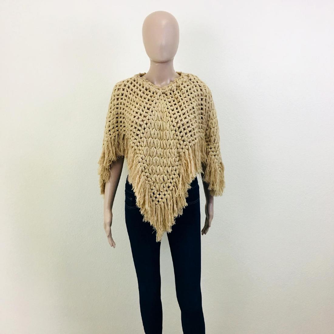 Women's Knitted Cloak: Size EUR 38 US 8 Total length: 26 in.