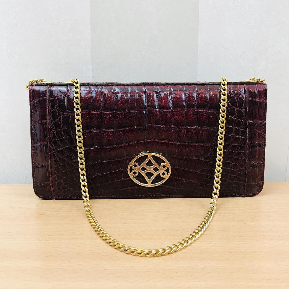 Vintage Crocodile Leather Clutch Bag (1 of 7)