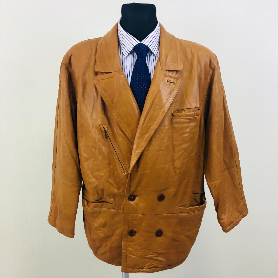Vintage Men's Pielini Designer Real Leather Jacket: Size XL 100% Leather Armpit to Armpit: 24 in. Sleeve from shoulder seam: 23.5 in. Shoulder to shoulder: 21.5 in. Total length: 31 in.