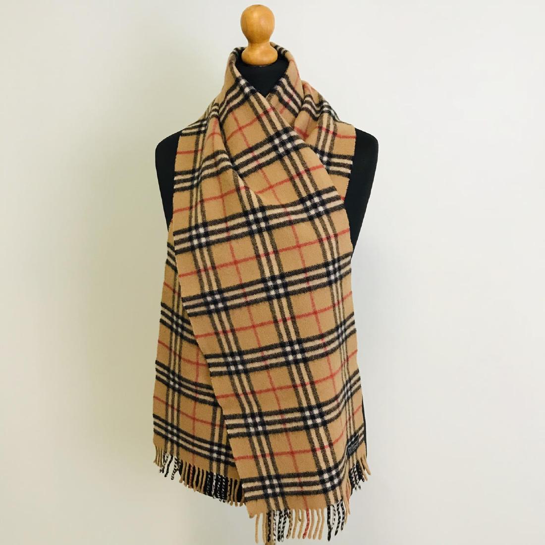 Vintage Burberry 100% Lambswool Scarf: Measurements (inches): Width: 11 Length: 68