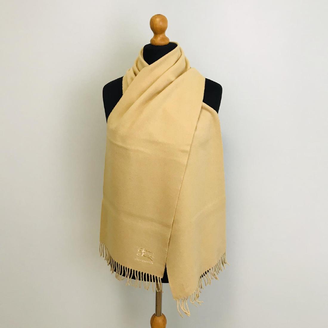 Vintage Burberry 100% Lambswool Scarf: Measurements (inches): Width: 11.5 Length: 72