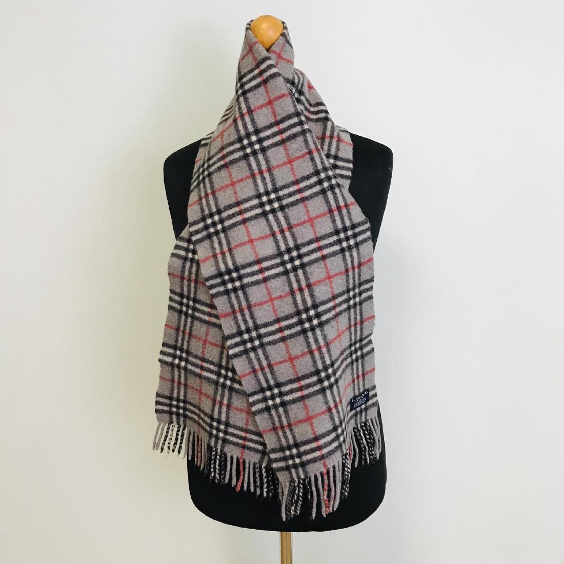 Vintage Burberry 100% Lambswool Scarf: Measurements (inches): Width: 10 Length: 60