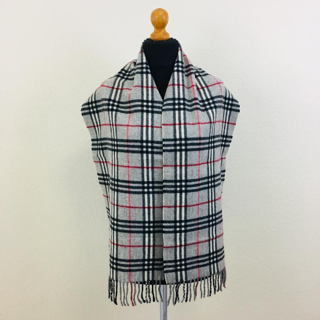 Vintage Burberry 100% Lambswool Scarf: Measurements (inches): Width: 12 Length: 68