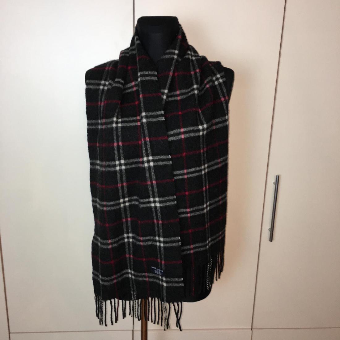 Burberry 100% Lambswool Dark Grey Big Scarf: Measurements (inches): Width: 13.5 Length: 73 100% Lambswool